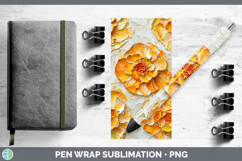Gorgeous3D Flowers Pen Wrap design.