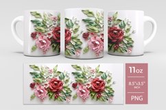 3d sublimation mug wrap, 3d flowers sublimation mug bundle Product Image 7