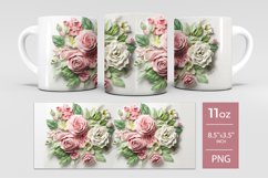 3d sublimation mug wrap, 3d flowers sublimation mug bundle Product Image 9
