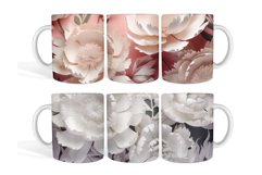 3D Flowers Mug Wrap Sublimation Designs 11Oz 15Oz