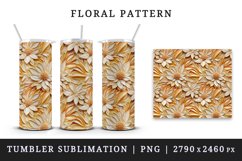 3d flowers pattern floral arrangement design wrap sublimation bundle for 20 oz skinny tumbler