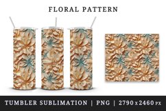 3d flowers pattern floral arrangement design wrap sublimation bundle for 20 oz skinny tumbler