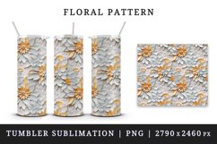 3d flowers pattern floral arrangement design wrap sublimation bundle for 20 oz skinny tumbler