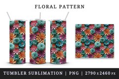 3d flowers pattern floral arrangement design wrap sublimation bundle for 20 oz skinny tumbler