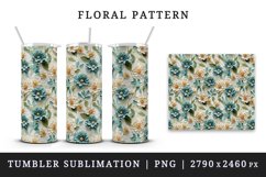 3d flowers pattern floral arrangement design wrap sublimation bundle for 20 oz skinny tumbler