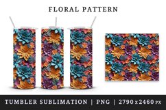 3d flowers pattern floral arrangement design wrap sublimation bundle for 20 oz skinny tumbler