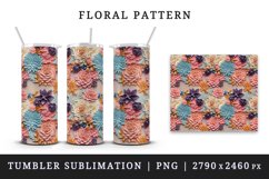 3d flowers pattern floral arrangement design wrap sublimation bundle for 20 oz skinny tumbler