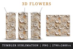 3d flowers pattern floral arrangement design wrap sublimation customize 20 OZ skinny tumbler Three-dimensional relief 3d effect