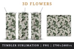 3d flowers pattern floral arrangement design wrap sublimation customize 20 OZ skinny tumbler Three-dimensional relief 3d effect