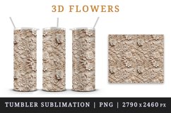 3d flowers pattern floral arrangement design wrap sublimation customize 20 OZ skinny tumbler Three-dimensional relief 3d effect