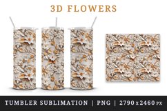 3d flowers pattern floral arrangement design wrap sublimation customize 20 OZ skinny tumbler Three-dimensional relief 3d effect