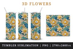 3d flowers pattern floral arrangement design wrap sublimation for customize 20 OZ skinny tumbler three-dimensional relief effect
