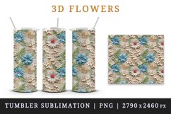 3d flowers pattern floral arrangement design wrap sublimation for customize 20 OZ skinny tumbler three-dimensional relief effect