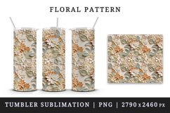 3d flowers patterns floral arrangement design wraps sublimation bundle for customize 20 OZ tumbler