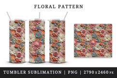 3d flowers patterns floral arrangement design wraps sublimation bundle for customize 20 OZ tumbler