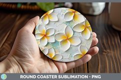 Gorgeous3D Flowers Round Coaster design.