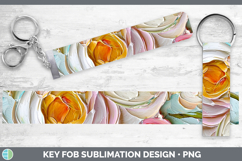 Gorgeous3D Flowers Key Fob design.