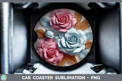 Gorgeous3D Flowers Car Coaster design.
