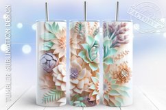 3D tumbler wrap BUNDLE, 3D flowers tumbler design Product Image 24