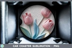 Gorgeous3D Flowers Car Coaster design.