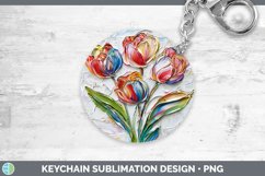 Gorgeous3D Flowers Keychain design.