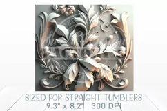 3D tumbler wrap, 3D flower tumbler design Product Image 2