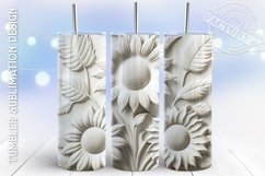 3D tumbler wrap BUNDLE, 3D sunflowers tumbler design Product Image 4
