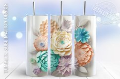 3D tumbler wrap BUNDLE, 3D flowers tumbler design Product Image 25