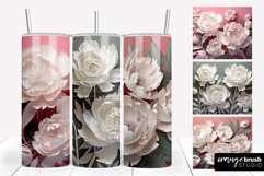 3D Flowers Tumbler Wrap 3D Sublimation Designs Bundle