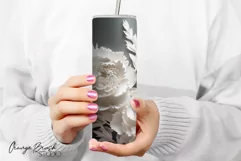 3D Flowers Tumbler Wrap 3D Tumbler Sublimation Bundle PNG