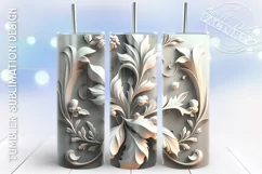 3D tumbler wrap, 3D flower tumbler design Product Image 1