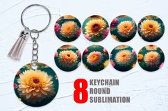 3D Flowers Under Water Keychain | Keyring Product Image 1