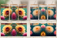 3D Flowers Under Water Glass Can Wraps Product Image 3