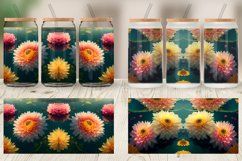 3D Flowers Under Water Glass Can Wraps Product Image 4