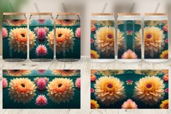 3D Flowers Under Water Glass Can Wraps Product Image 5