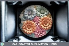 Gorgeous3D Flowers Car Coaster design.