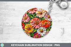 Gorgeous3D Flowers Keychain design.