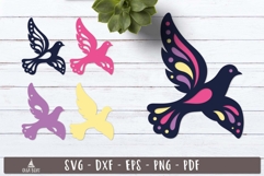 3d Flying Bird Layered SVG Dove Pigeon design