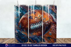 3D Football Tumbler Wrap Product Image 1