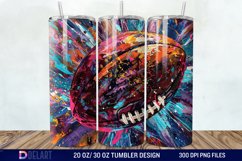 3D Football Tumbler Wrap Product Image 1