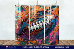 3D Football Tumbler Wrap Product Image 1