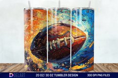 3D Football Tumbler Wrap Product Image 1