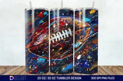 3D Football Tumbler Wrap Product Image 1