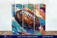 3D Football Tumbler Wrap Product Image 1