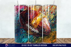 3D Football Tumbler Wrap Product Image 1