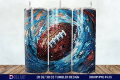 3D Football Tumbler Wrap Product Image 1