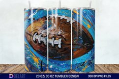 3D Football Tumbler Wrap Product Image 1