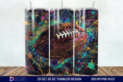 3D Football Tumbler Wrap Product Image 1