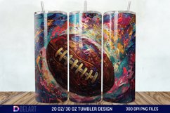 3D Football Tumbler Wrap Product Image 1