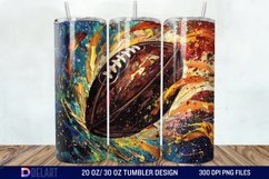 3D Football Tumbler Wrap Product Image 1